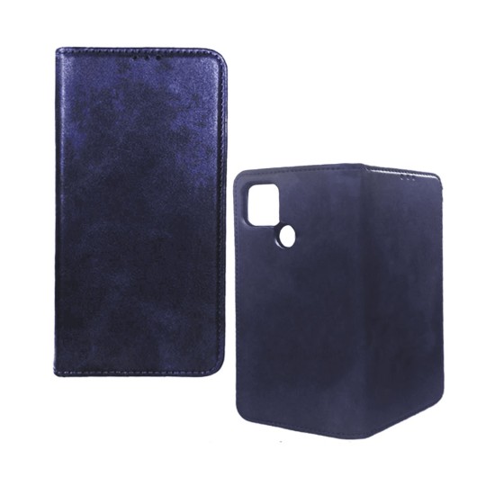 Leather Flip Cover with Internal Pocket for Xiaomi Redmi 10a Blue